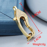 Copper Lobster Clasps with Zirconia for DIY Jewelry Making
