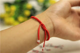 Hand Woven Red Rope Jade Bracelet for Men and Women
