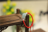 Hand Woven Red Rope Jade Bracelet for Men and Women