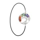Tree Of Life Elastic Rope Bookmark Braid Silver Reiki Mineral Rock Crystal