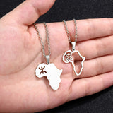 Berber Africa Necklace For Women Stainless Steel Choker Charm Collar Jewelry