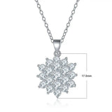 925 Silver CZ Pendant Necklace Wedding