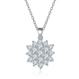 925 Silver CZ Pendant Necklace Wedding