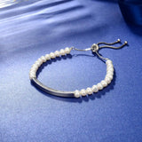 925 Silver Freshwater Pearl Bracelet for Women & Girls