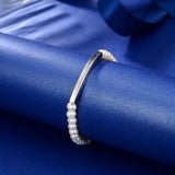 925 Silver Freshwater Pearl Bracelet for Women & Girls