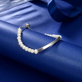 925 Silver Freshwater Pearl Bracelet for Women & Girls