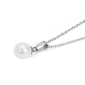 Natural Freshwater Cultured Rice Oval Pearl Necklace For Women/Girls