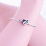 925 Sterling Silver Snowflake Heart Beads Charms for Bracelets