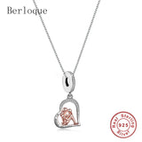 925 Silver My Mother My Child Heart Pendant Necklace