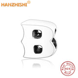 925 Sterling Silver A to Z Alphabet Letter Charms Beads for Pandora Bracelets