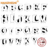 925 Sterling Silver A to Z Alphabet Letter Charms Beads for Pandora Bracelets