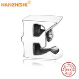 925 Sterling Silver A to Z Alphabet Letter Charms Beads for Pandora Bracelets