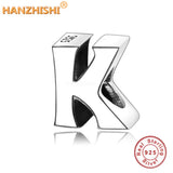925 Sterling Silver A to Z Alphabet Letter Charms Beads for Pandora Bracelets