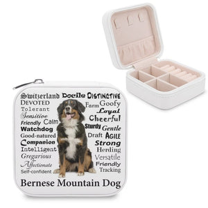 Bernese Mt. Dog Traits Jewelry Storage Box Earrings Ring Pendant Display