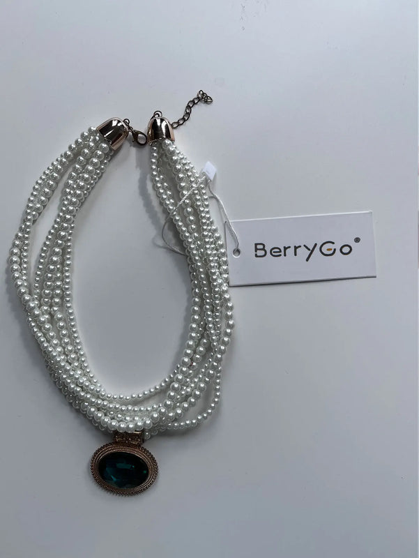 Pearl Beads Neck Chain Keychain for Women Wedding Jewelry