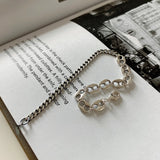 925 Sterling Silver Pig Nose Chain Bracelet Fine Jewelry