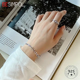 925 Sterling Silver Pig Nose Chain Bracelet Fine Jewelry
