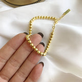 925 Silver Round Bead Bracelets for Women