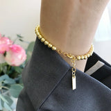 925 Silver Round Bead Bracelets for Women