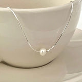 925 Silver Pearl Necklace Choker for Women Fine Jewellery
