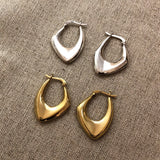 925 Silver Irregular Earrings Nordic Style Minimalist Big Party Jewelry