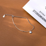 Besimpol 925 Silver Lucky Letter Bracelet Smiley Chain Fine Jewelry