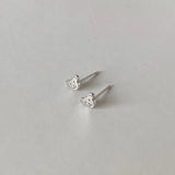 925 Silver Little Bear Stud Earrings for Girls Women
