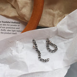 925 Sterling Silver Stud Earrings Vintage Anti Allergy Chain Earrings