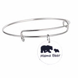 12PC/Lot Mama Bear Pendant Bracelets - Family Charm Jewelry for Mom