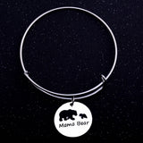12PC/Lot Mama Bear Pendant Bracelets - Family Charm Jewelry for Mom