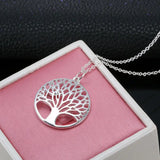 24PCS Tree of Life Necklaces Silver Plated Gift For Family Girl