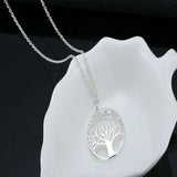 24PCS Tree of Life Necklaces Silver Plated Gift For Family Girl