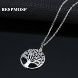 24PCS Tree of Life Necklaces Silver Plated Gift For Family Girl