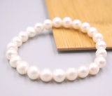 Natural Freshwater Pearl Beaded Bracelet Woman Bless Lucky Gift Bangle
