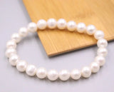Natural Freshwater Pearl Beaded Bracelet Woman Bless Lucky Gift Bangle