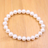 Natural Freshwater Pearl Beaded Bracelet Woman Bless Lucky Gift Bangle