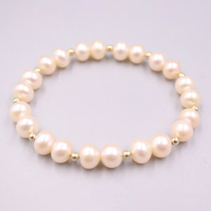 9.5-10mm Freshwater Pearl Bracelet Lucky Gift Bangle