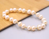 9.5-10mm Freshwater Pearl Bracelet Lucky Gift Bangle