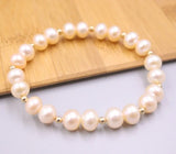 9.5-10mm Freshwater Pearl Bracelet Lucky Gift Bangle
