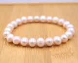 9.5-10mm Freshwater Pearl Bead Bracelet Lucky Gift Bangle