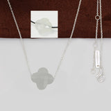 925 Silver Crystal Necklace Women Gift N028