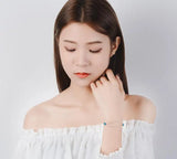 Enamel Rhinestone Small Star Silver Chain Bracelet for Girls