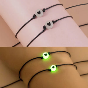 Glow-in-Dark Friendship Bracelets with Cards - BFF Matching Bracelets