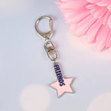 Pink Stars Keychain Alloy Pendant Bff Friendship Key Ring