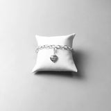 925 Silver Mum Heart Charm Pendant for Bracelet, Gift for Women Girls