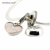 Soft Pink Charm 925 Silver Beads For Jewelry Making European Bracelets DIY