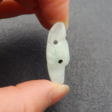 Chrysoprase Carved Wolf Head Necklace Pendant 31x20x12mm
