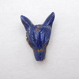 African Sodalite Wolf Head Geometric Pendant