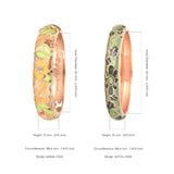 Vintage Flower Cloisonne Bracelet Set - Stylish Bangle Jewelry