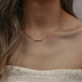 Mama Letter Pendant Necklace - Stainless Steel Plated - Gift for Mom